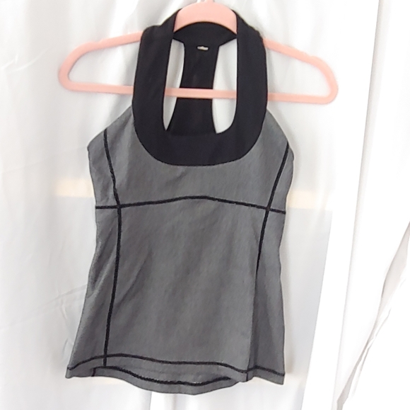 lululemon athletica Tops - Lululemon grey/black yoga tank